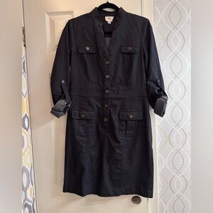 ECI black denim dress size 8